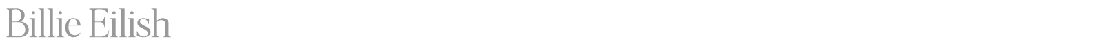 Billie Eilish font preview